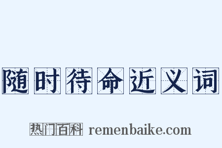 随时待命近义词是什么意思的图片